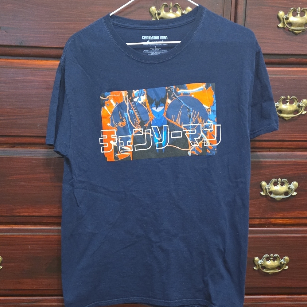 Chainsaw Man Dark Blue Graphic Tee